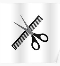 scissors & comb Poster