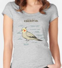 Anatomy of a Cockatiel Women's Fitted Scoop T-Shirt