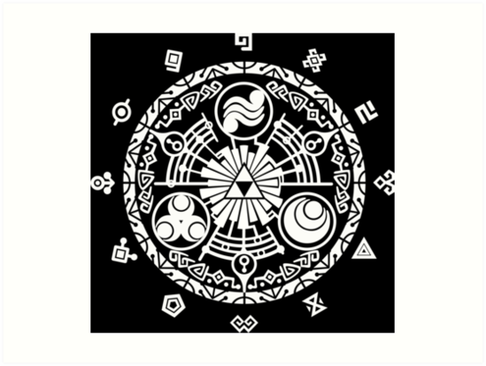 Zelda Time Portal Minimal Design Skyward Sword Black Version Art