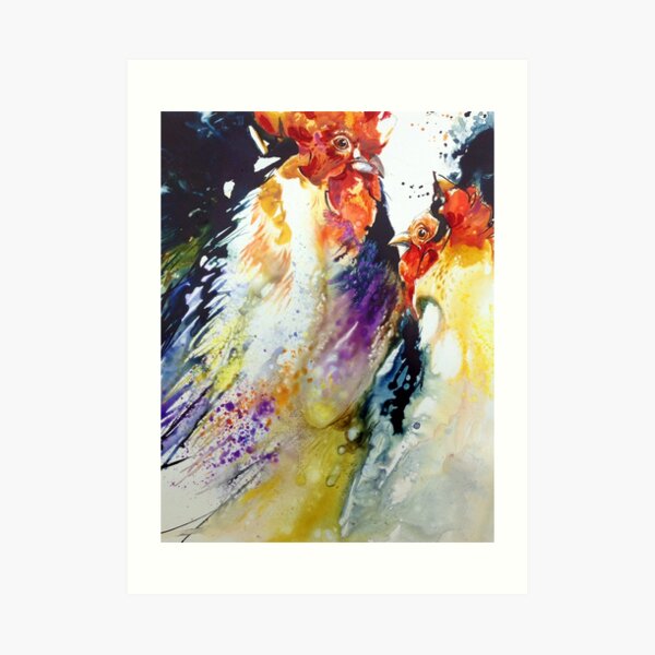 Les poulettes papotent Art Print