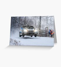 Subaru Rally Car Greeting Card