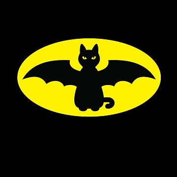 Artwork thumbnail, BLACK BAT CAT WITH BAT WINGS FOR HALLOWEEN by Catinorbit