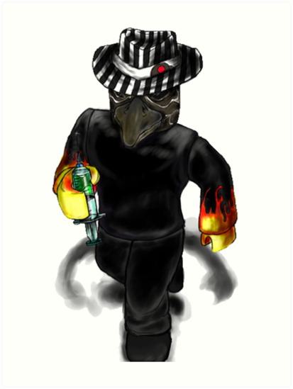 Plague Doctor Blox Art Print By Pengu8 Redbubble - roblox black hazmat suit