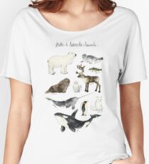 Arctic & Antarctic Animals Women's Relaxed Fit T-Shirt