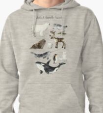 Arctic & Antarctic Animals Pullover Hoodie