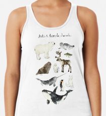 Arktische und antarktische Tiere Racerback Tank Top