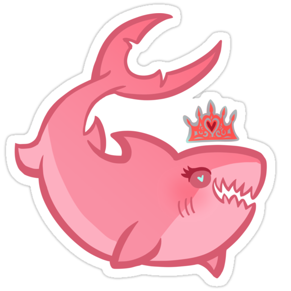  Shark Princess Stickers  by adorkablyfeline Redbubble