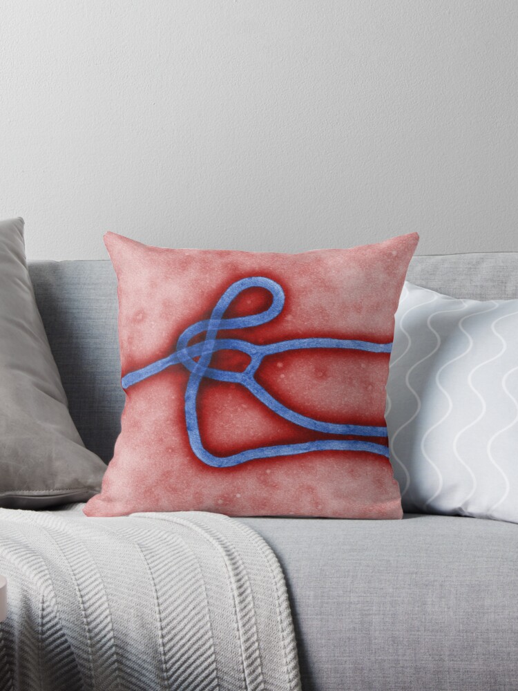 Ebola Virus Virion Throw Pillow By Boxsmash Redbubble