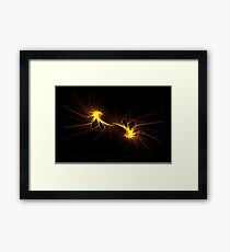 "Twin Flames" - Fractal Art Framed Print