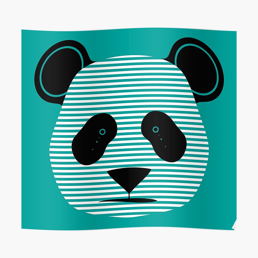 "panda stripes" Poster by asyrum Redbubble