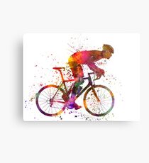 cyclist road bicycle Metal Print