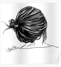 Girl with a bun Poster