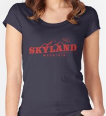 The X Files: Skyland Mountain Women's Fitted Scoop T-Shirt