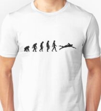 Die Evolution des Schwimmens Unisex T-Shirt