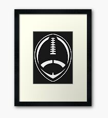 White Vector Football Framed Print