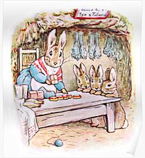 Peter Rabbit and Benjamin Bunny in Mrs Rabbit's shop Poster