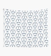 Blue Vector Football Wall Tapestry