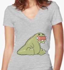 Deviljho Snack Women's Fitted V-Neck T-Shirt