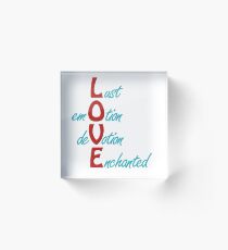 Love Acrylic Block