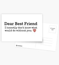 Best Friend quote Postcards