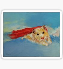 Hamster Superhero Sticker