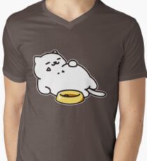 Camiseta para hombre de cuello en v Neko atsume - Tubbs cat