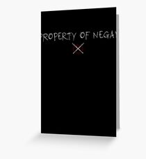 The Walking Dead - Property Of Negan - Scratch Greeting Card