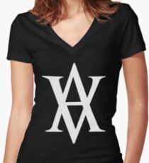 Vampir-Akademie-weißes Logo Tailliertes T-Shirt mit V-Ausschnitt