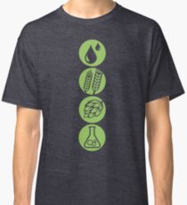 BEER: Water, Barley, Hops & Yeast Classic T-Shirt