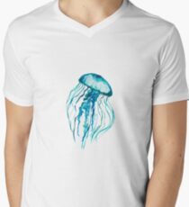 Watercolor Jellyfish Men's V-Neck T-Shirt