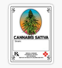 Cannabis Sativa Jar Label Sticker
