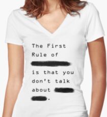 "The First Rule" - Sans Background Women's Fitted V-Neck T-Shirt