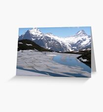 Bachalpesee with Fiescherhornen in the background, Switzerland Greeting Card