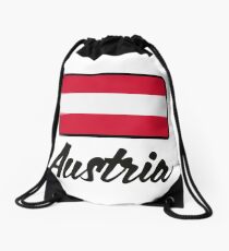 National Flag of Austria Drawstring Bag
