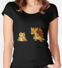 Pokemon Sandshrew Evolution Women's Fitted Scoop T-Shirt