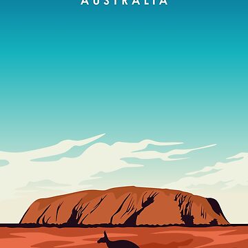 Ayers Rock Uluru Australia Travel Poster