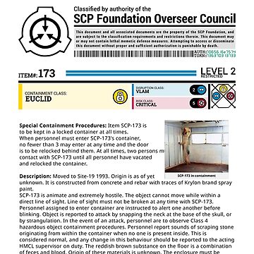 SCP-173 - SCP: Secret Laboratory English Official Wiki