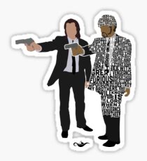 Jules and Vincent from Pulp Fiction Typography Quote Design Sticker