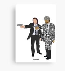 Jules and Vincent from Pulp Fiction Typography Quote Design Canvas Print
