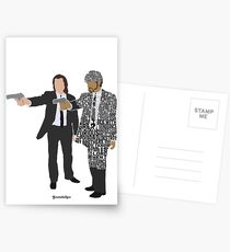 Jules and Vincent from Pulp Fiction Typography Quote Design Postcards
