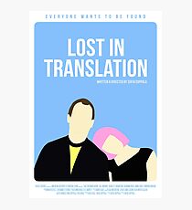 Lost In Translation film poster Photographic Print