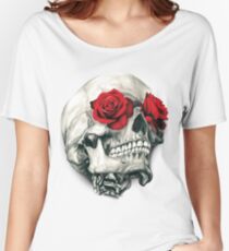 Camiseta ancha Rose Eye Skull