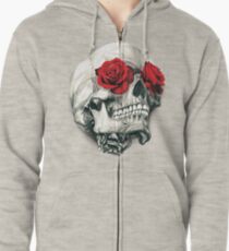 Sudadera con capucha y cremallera Rose Eye Skull