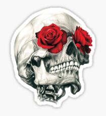 Rose Eye Skull Sticker