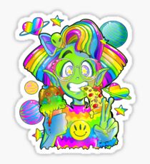 Rad 90s Space Girl! Sticker