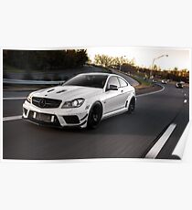 Wicked C63 AMG Black Series on the move. Poster