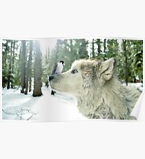 Der Wolf und der Vogel Poster