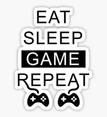 Eat Sleep Game Repeat Sticker