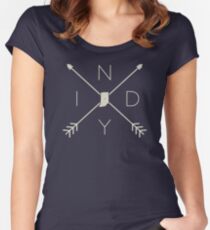 Indiana INDY Crossed Arrows Women's Fitted Scoop T-Shirt