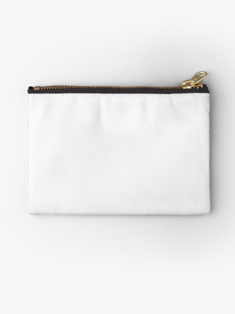 "Plain white color." Studio Pouches by linepush Redbubble